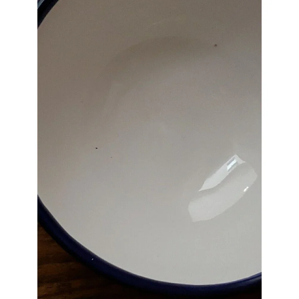 Blue White Bowl Painted Fish Made in Tunisia Mediterranean Soup Rice Cereal